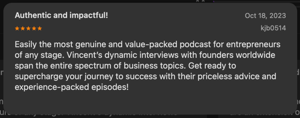 Podcast Reviews